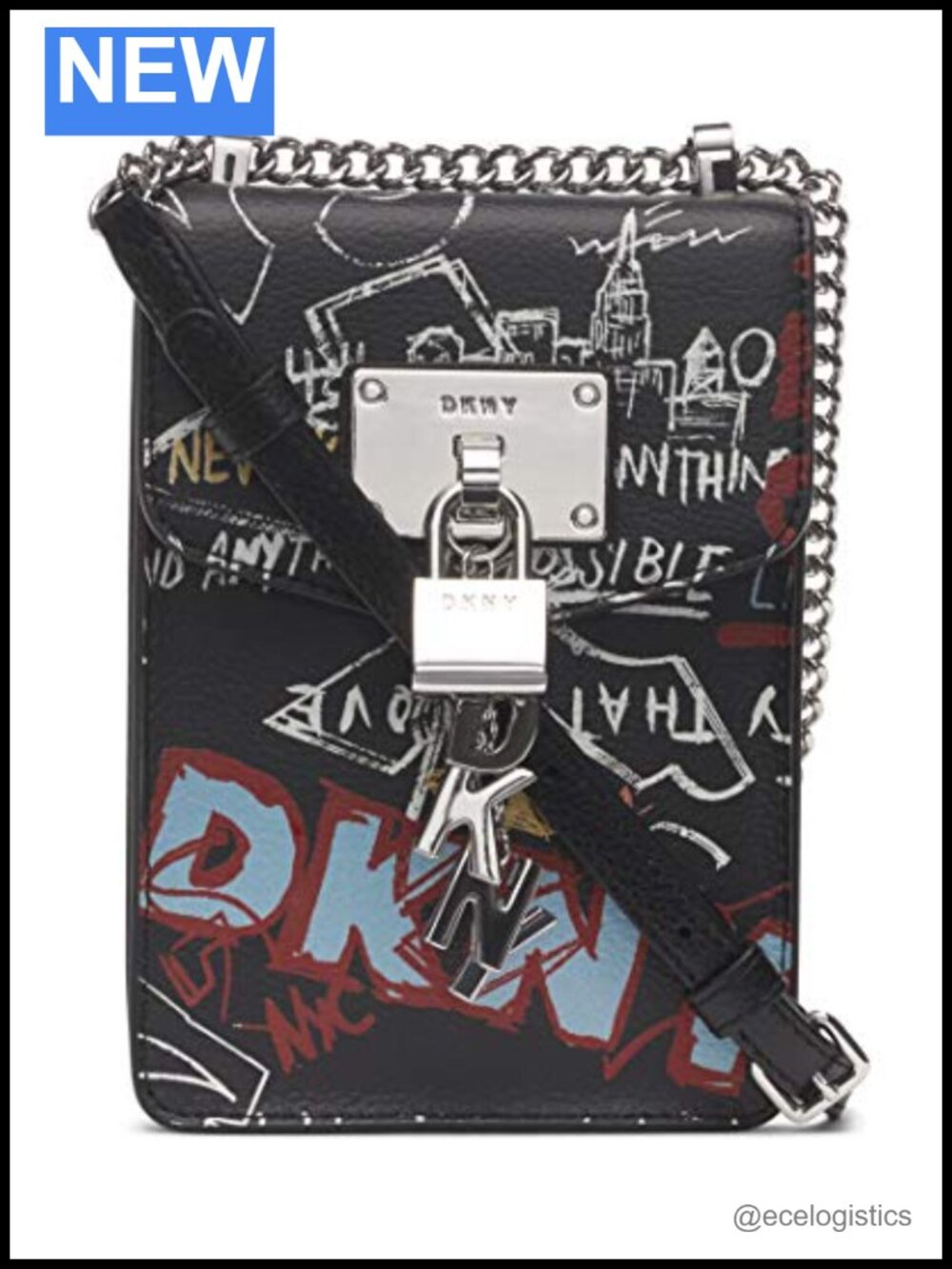 DKNY Pebbled Leather Crossbody Bag Convertible Strap